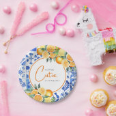 リトルかわいこちゃん柑橘系ベビーシャワー ペーパープレート (パーティー)
