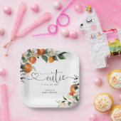 リトルかわいこちゃん柑橘系ベビーシャワー ペーパープレート (パーティー)