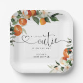 リトルかわいこちゃん柑橘系ベビーシャワー ペーパープレート (正面)