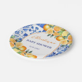 リトルかわいこちゃん柑橘系ベビーシャワー ペーパープレート (アングル)