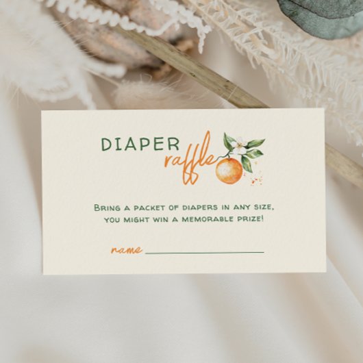 リトルかわいこちゃん柑橘系ベビーショーおむつラッフル エンクロージャーカード