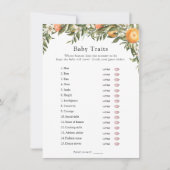 リトルかわいこちゃん柑橘系ベビートレイトシャワーゲーム 招待状 (正面)