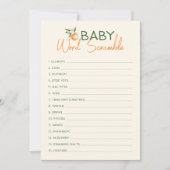 リトルかわいこちゃん柑橘系ベビーワードスクランブルゲームカード 招待状 (正面)