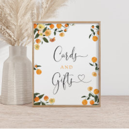 リトルかわいこちゃん柑橘系ボタニカルカードとギフトサイン ポスター