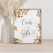 リトルかわいこちゃん柑橘系ボタニカルカードとギフトサイン ポスター