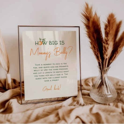 リトルかわいこちゃん柑橘類どのように大きいママの腹 ポスター