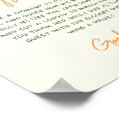 リトルかわいこちゃん柑橘類どのように大きいママの腹 ポスター (角)