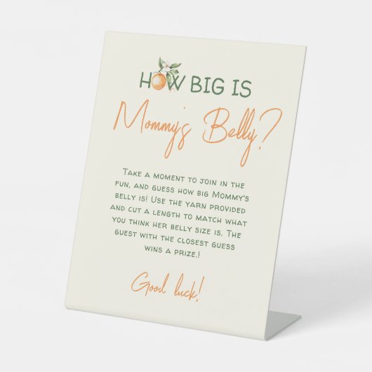 リトルかわいこちゃん柑橘類どのように大きいママの腹 台座サイン (正面)