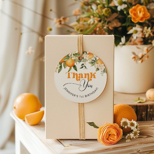 リトルかわいこちゃん柑橘類のオレンジ感謝していの誕生日 フェイバータグ