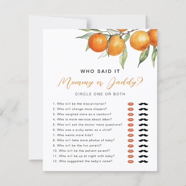 リトルかわいこちゃん柑橘類オレンジキャサットシャワーゲーム (正面)