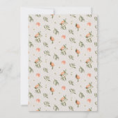 リトルかわいこちゃん柑橘類オレンジジェンダーリビールパーティー 招待状 (裏面)