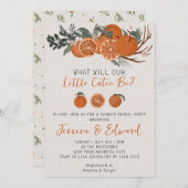 リトルかわいこちゃん柑橘類オレンジジェンダーリビールパーティー 招待状 (正面/裏面)