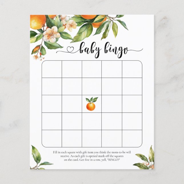 リトルかわいこちゃん柑橘類オレンジベイビーシャワービンゴゲーム (正面)