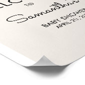 リトルかわいこちゃん柑橘類オレンジベビーシャワーウェルカム ポスター (角)