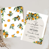 リトルかわいこちゃん柑橘類オレンジベビーシャワー 招待状