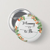 リトルかわいこちゃん柑橘類オレンジママボタンになる 缶バッジ (正面&裏面)