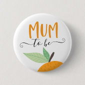 リトルかわいこちゃん柑橘類オレンジムームボタン 缶バッジ (正面)