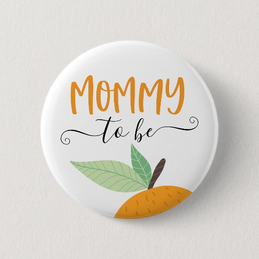 リトルかわいこちゃん柑橘類オレンジモミボタン 缶バッジ (正面)