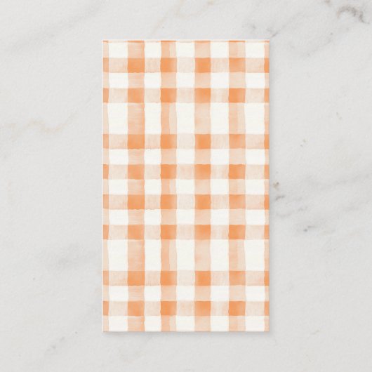 リトルかわいこちゃん柑橘類オレンジ色の赤ちゃんシャワーエンクロージャ エンクロージャーカード (裏面)