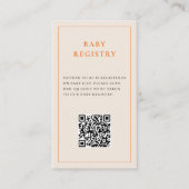 リトルかわいこちゃん柑橘類オレンジ色の赤ちゃんシャワーエンクロージャ エンクロージャーカード (正面)