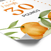 リトルかわいこちゃん柑橘類1stバースデーマイルストーンサイン ポスター (角)