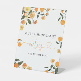 リトルかわいこちゃん植物性ベビーシャワー推測ゲーム 台座サイン