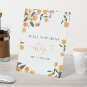 リトルかわいこちゃん植物性ベビーシャワー推測ゲーム 台座サイン (インサイチュ)