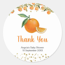 リトルかわいこちゃん水の色ありがとうステッカー ラウンドシール