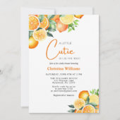 リトルかわいこちゃん水の色柑橘系サマーベビーシャワー 招待状 (正面)