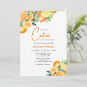 リトルかわいこちゃん水の色柑橘系サマーベビーシャワー 招待状 (スタンド正面)