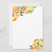 リトルかわいこちゃん水の色柑橘系サマーベビーシャワー 招待状 (裏面)