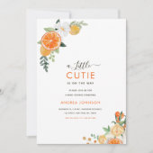 リトルかわいこちゃん水の色柑橘系フローラベビーシャワー 招待状 (正面)