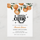 リトルかわいこちゃん水の色柑橘類オレンジベビーシャワー ポストカード (正面)