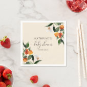 リトルかわいこちゃん水色かんきつ類ベビーシャワー スタンダードカクテルナプキン (インサイチュ)