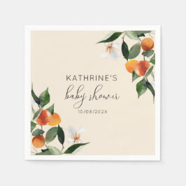 リトルかわいこちゃん水色かんきつ類ベビーシャワー スタンダードカクテルナプキン