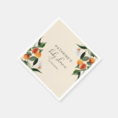 リトルかわいこちゃん水色かんきつ類ベビーシャワー スタンダードカクテルナプキン (角)