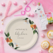 リトルかわいこちゃん水色かんきつ類ベビーシャワー ペーパープレート (パーティー)