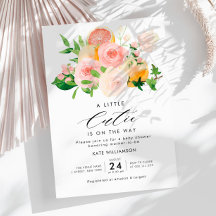 リトルかわいこちゃん水色かんきつ類ベビーシャワー