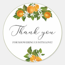 リトルかわいこちゃん水色の赤ちゃん感謝していシャワーあなた ラウンドシール