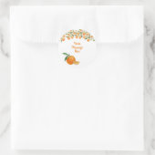 リトルかわいこちゃん水色メッセージシール ラウンドシール (バッグ)