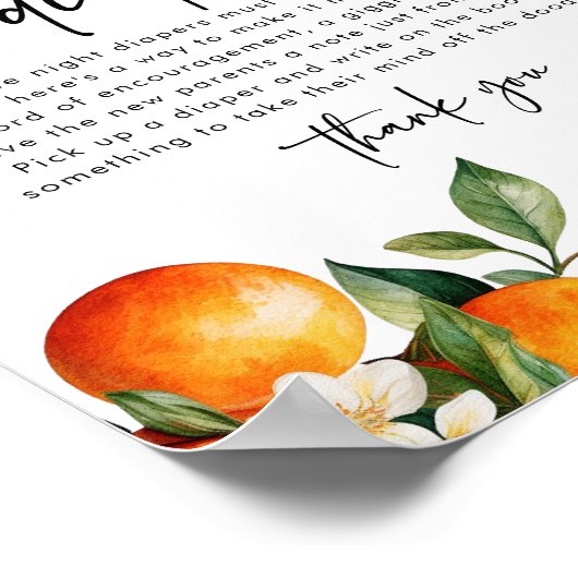 リトルかわいこちゃん深夜おむつ赤ちゃんシャワーゲーム ポスター (角)