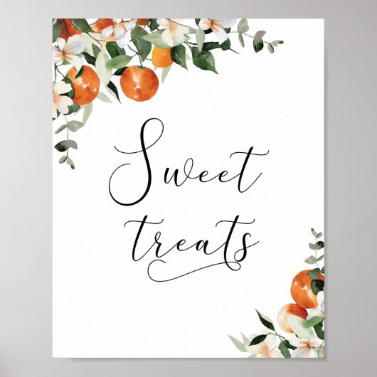 リトルかわいこちゃん甘いお菓子。柑橘類の甘いお菓子 ポスター (正面)