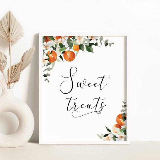 リトルかわいこちゃん甘いお菓子。柑橘類の甘いお菓子 ポスター