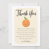 リトルかわいこちゃん男女兼用ベイビーシャワー サンキューカード (正面)