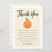 リトルかわいこちゃん男女兼用ベイビーシャワー サンキューカード (正面/裏面)