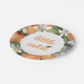 リトルかわいこちゃん紙プレートオレンジ紙プレート ペーパープレート (アングル)