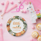 リトルかわいこちゃん紙プレートオレンジ紙プレート ペーパープレート (パーティー)