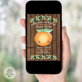 リトルかわいこちゃん素朴クレメンチンベビーシャワー 招待状