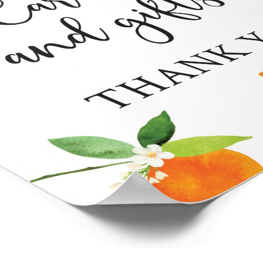 リトルかわいこちゃん緑のフローラカードとギフトサイン ポスター (角)