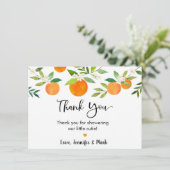 リトルかわいこちゃん緑のフローラベビーシャワー サンキューカード (スタンド正面)
